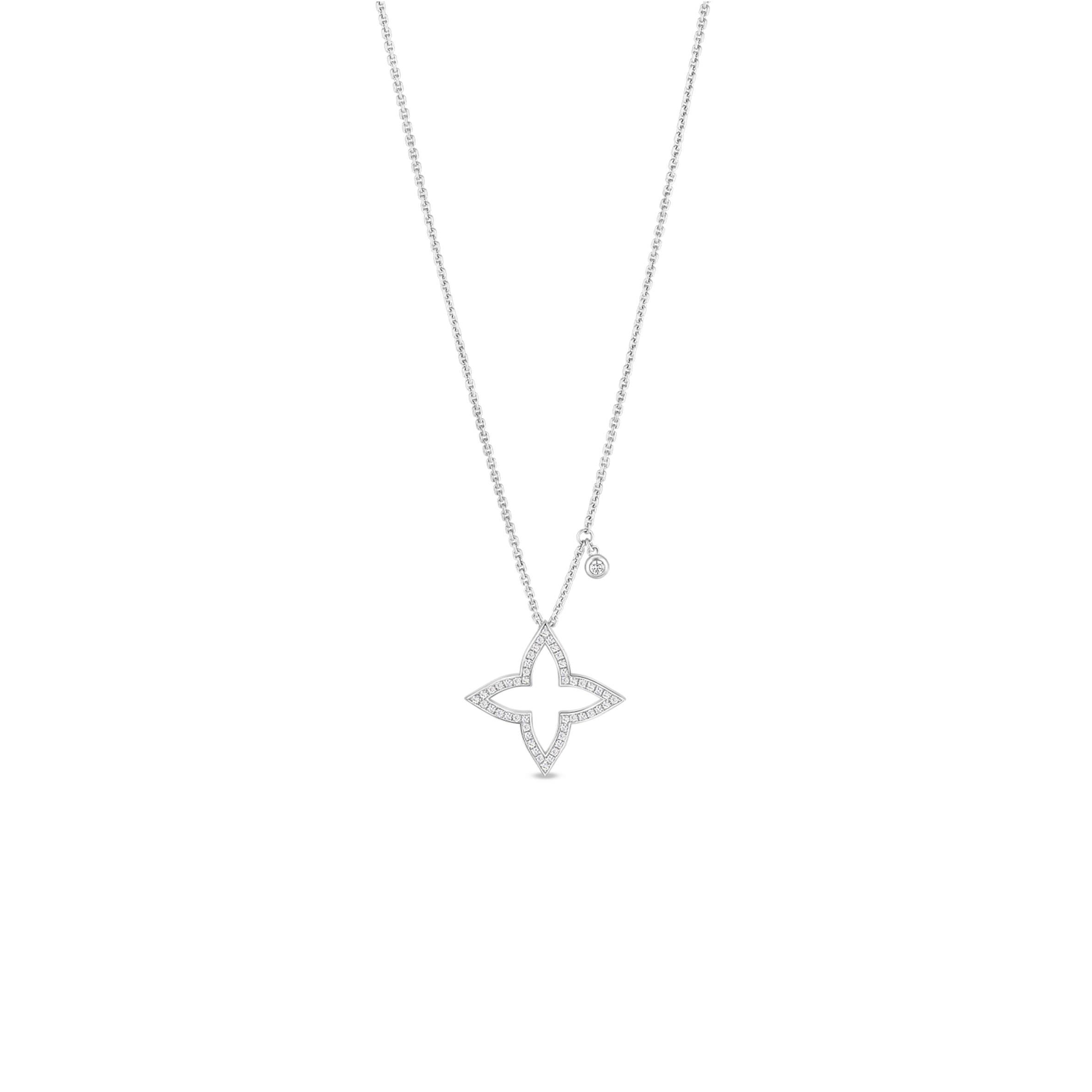 l**is V*t*n ombre blossom pendant, white gold and diamonds q03093